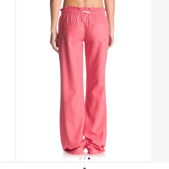 Never worn Roxy Geranium Oceanside Linen-Blend Beach Pants small - Picture 2 of 13